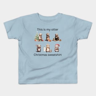 Otter Christmas Kids T-Shirt